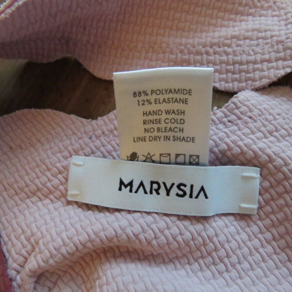 MARYSIA Santa Clara Scalloped Light Pink Textured Triangle Bikini Top - Sz XS - Picture 15 of 16